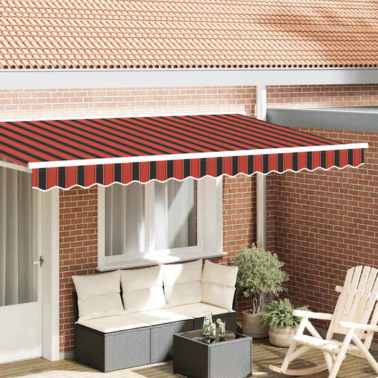 vidaXL Awning Valance Replacement Orange / Black / Yellow 4 m Polyester