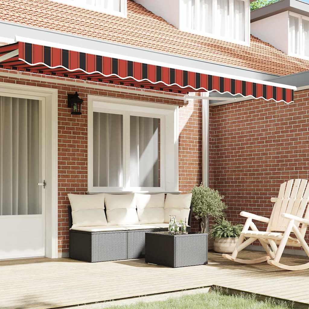 vidaXL Awning Valance Replacement Orange / Black / Yellow 4 m Polyester