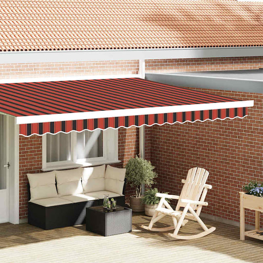 vidaXL Awning Valance Replacement Orange / Black / Yellow 4.5 m Polyester