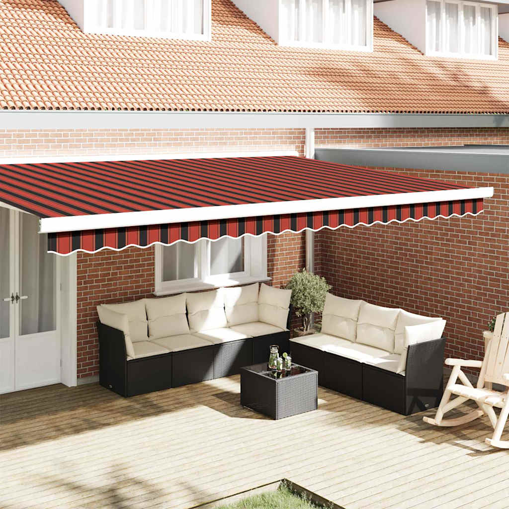 vidaXL Awning Valance Replacement Orange / Black / Yellow 480 x 20 cm