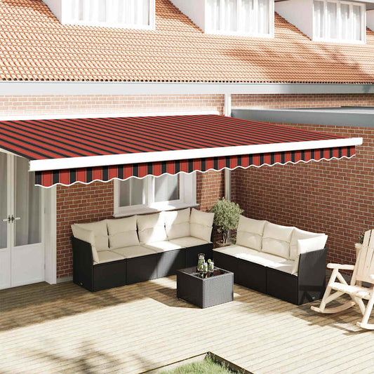 vidaXL Awning Valance Replacement Orange / Black / Yellow 480 x 20 cm