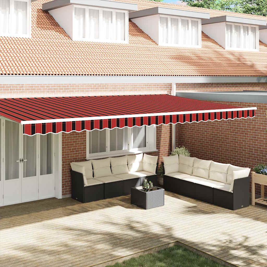 vidaXL Awning Valance Replacement Orange / Black / Yellow 6 m Polyester