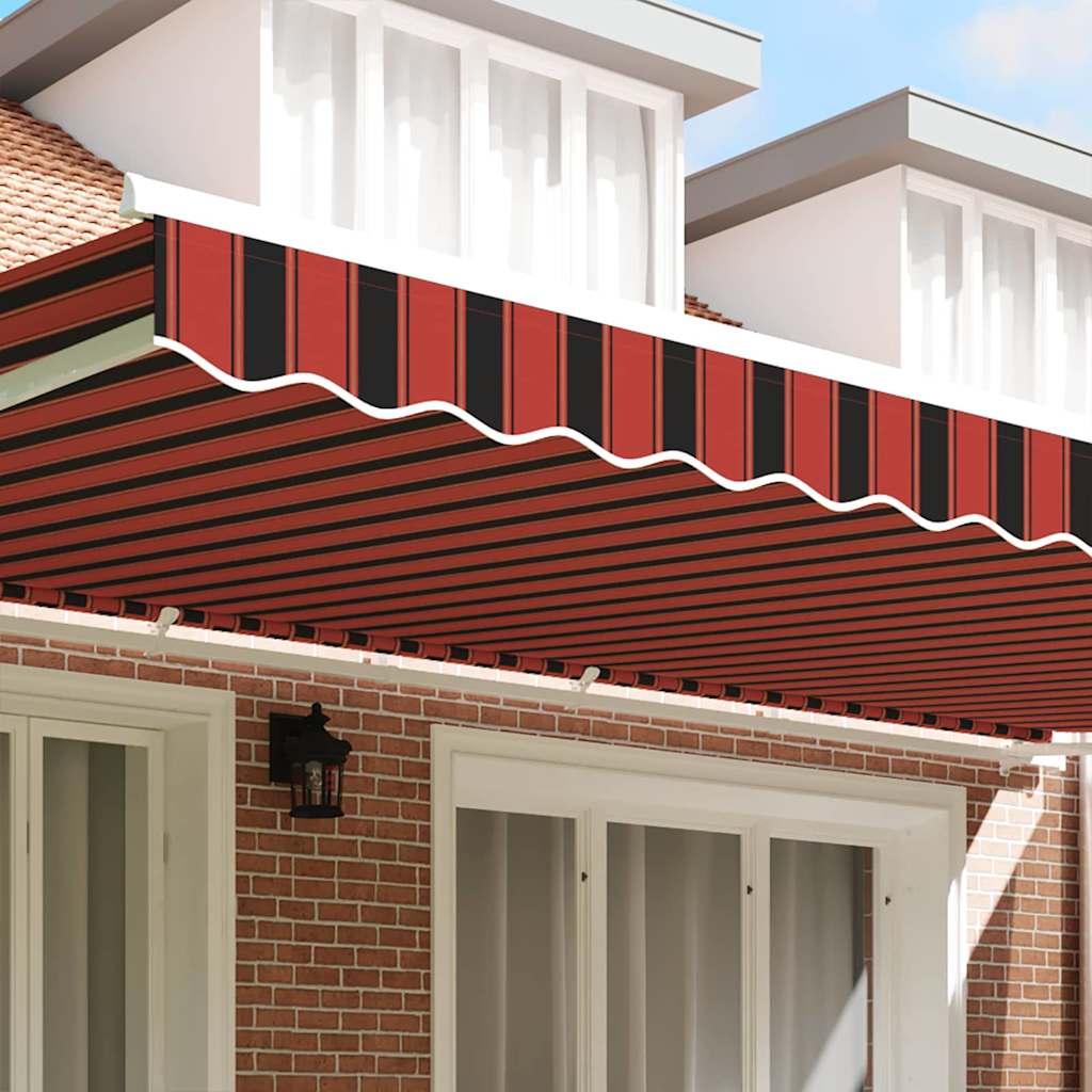 vidaXL Awning Valance Replacement Orange / Black / Yellow 6 m Polyester