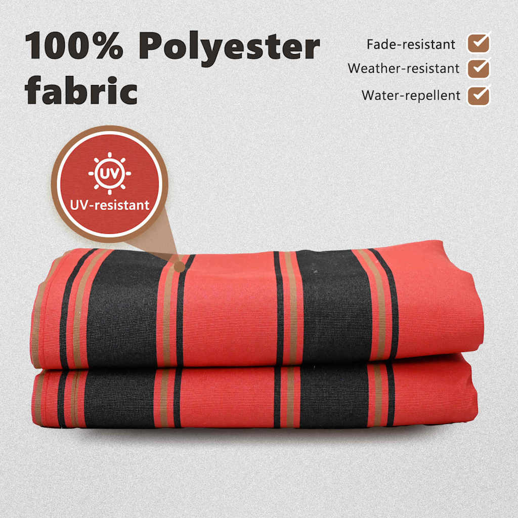 vidaXL Awning Valance Replacement Orange / Black / Yellow 6 m Polyester