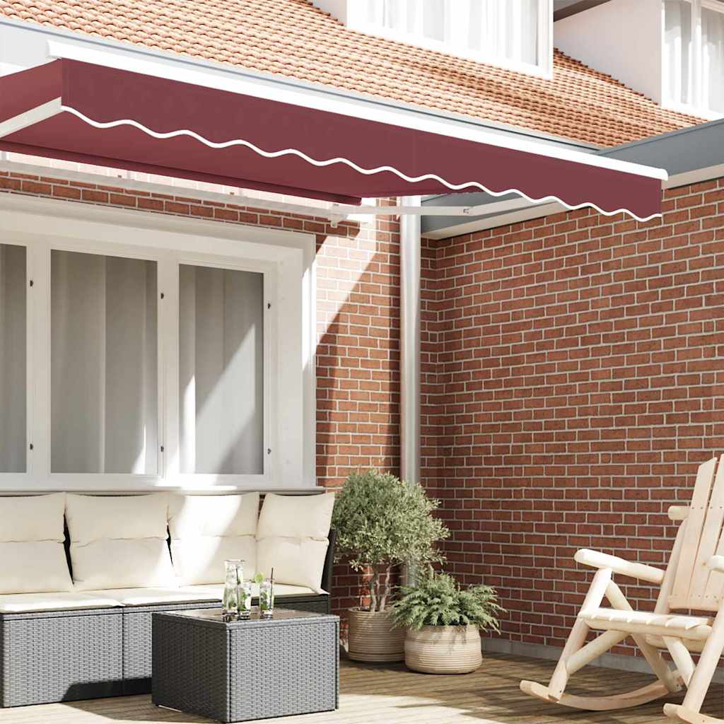 vidaXL Awning Valance Replacement Burgundy Stripe 2.5 m Polyester