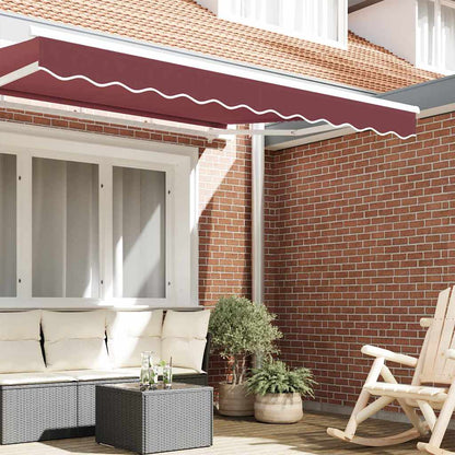 vidaXL Awning Valance Replacement Burgundy Stripe 2.5 m Polyester