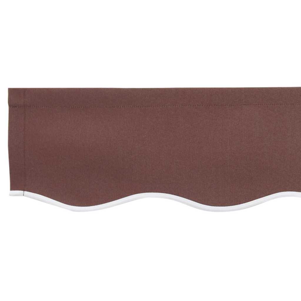 vidaXL Awning Valance Replacement Brown Stripe 2.5 m Polyester