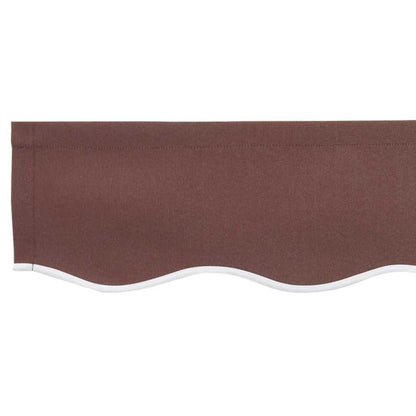 vidaXL Awning Valance Replacement Brown Stripe 2.5 m Polyester