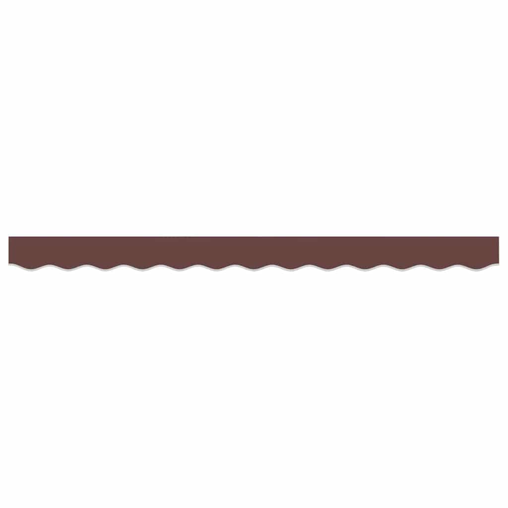 vidaXL Awning Valance Replacement Brown Stripe 2.5 m Polyester