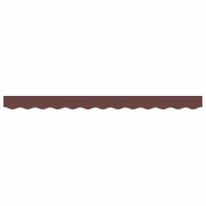 vidaXL Awning Valance Replacement Brown Stripe 2.5 m Polyester