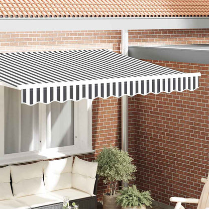 vidaXL Awning Valance Replacement Anthracite and White 2.5 m Polyester