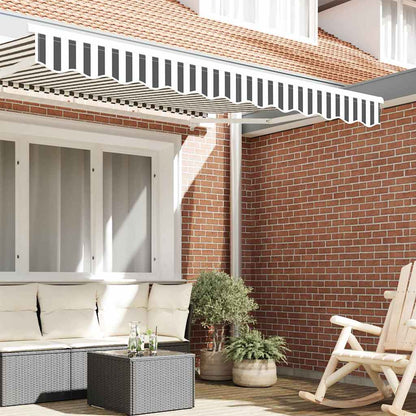 vidaXL Awning Valance Replacement Anthracite and White 2.5 m Polyester