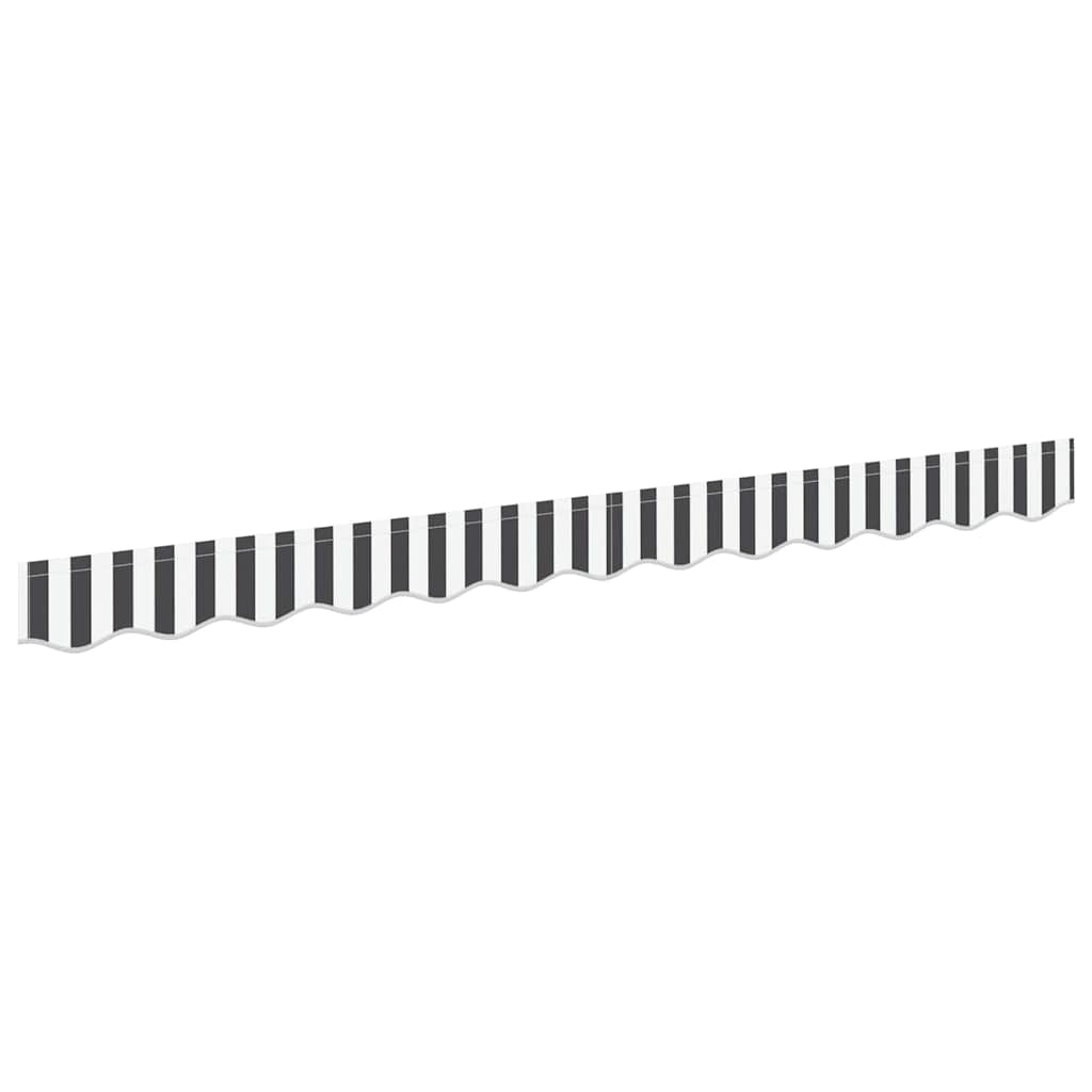 vidaXL Awning Valance Replacement Anthracite and White 2.5 m Polyester