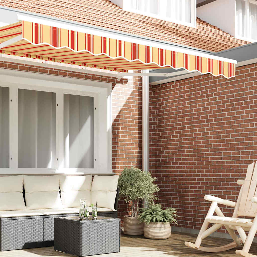 vidaXL Awning Valance Replacement Yellow and Orange 2.5 m Polyester