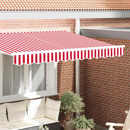 vidaXL Awning Valance Replacement Red and White 2.5 m Polyester