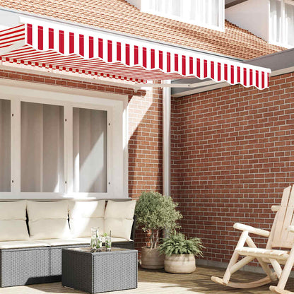 vidaXL Awning Valance Replacement Red and White 2.5 m Polyester