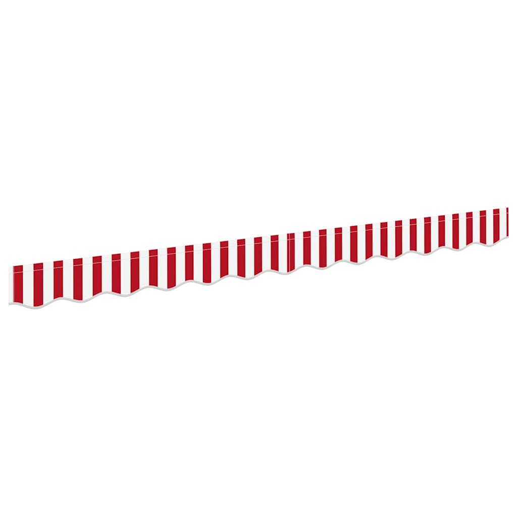 vidaXL Awning Valance Replacement Red and White 2.5 m Polyester