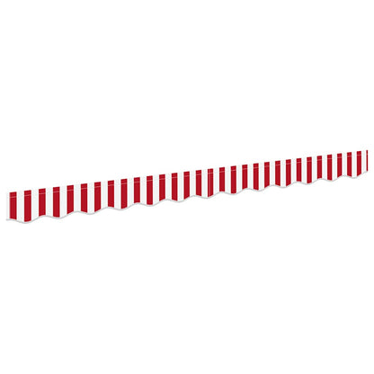 vidaXL Awning Valance Replacement Red and White 2.5 m Polyester