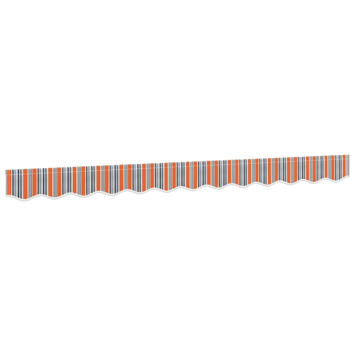 vidaXL Awning Valance Replacement for 2.5 m Orange & Grey Stripe