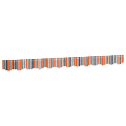 vidaXL Awning Valance Replacement for 2.5 m Orange & Grey Stripe