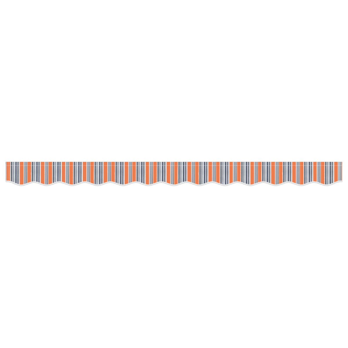 vidaXL Awning Valance Replacement for 2.5 m Orange & Grey Stripe