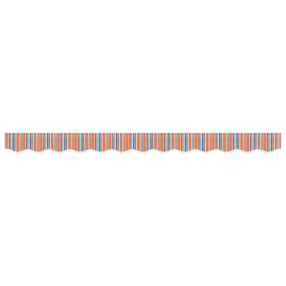 vidaXL Awning Valance Replacement for 2.5 m Orange & Grey Stripe