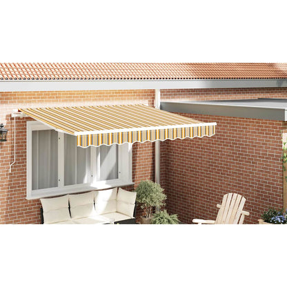 vidaXL Awning Valance Replacement Yellow and Grey 2.5 m Polyester