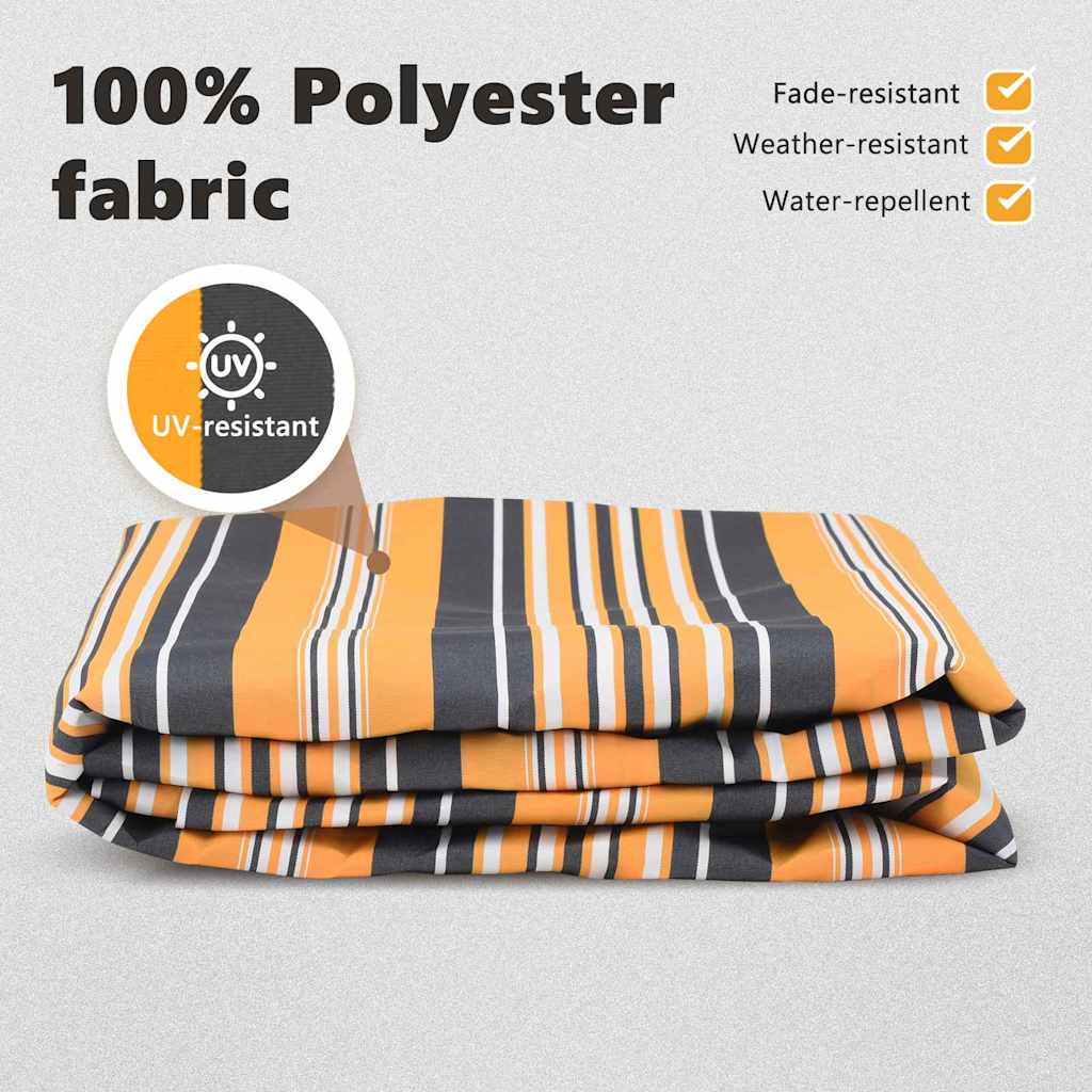 vidaXL Awning Valance Replacement Yellow and Grey 2.5 m Polyester