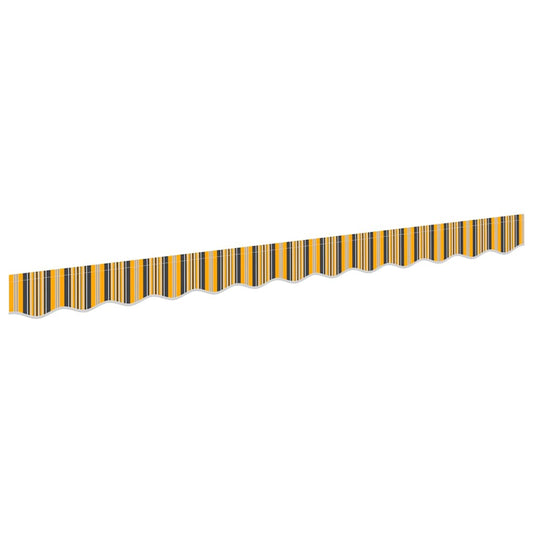 vidaXL Awning Valance Replacement Yellow and Grey 2.5 m Polyester