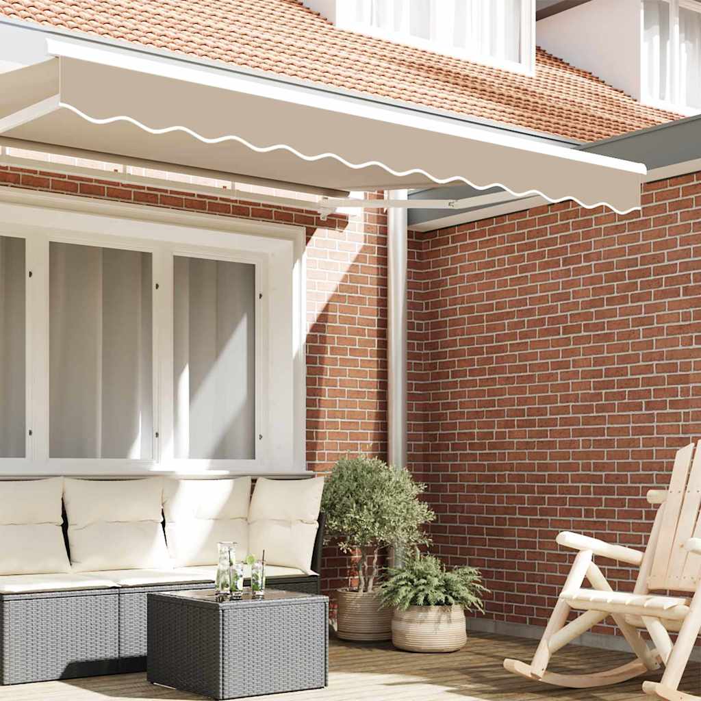 vidaXL Awning Valance Replacement Beige 3.5 m Polyester