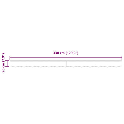 vidaXL Awning Valance Replacement Beige 3.5 m Polyester