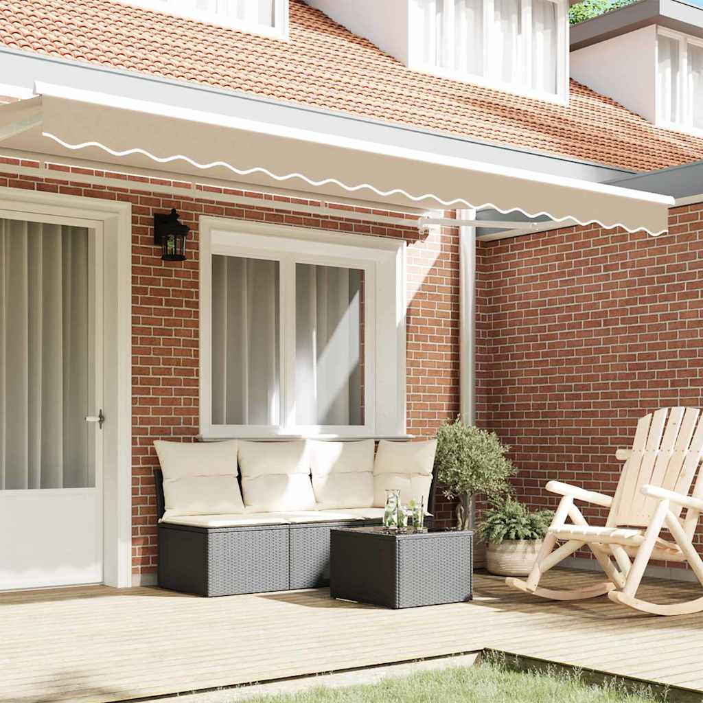 vidaXL Awning Valance Replacement Beige 4 m Polyester