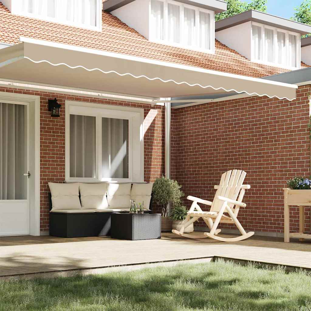 vidaXL Awning Valance Replacement Beige 4.5 m Polyester