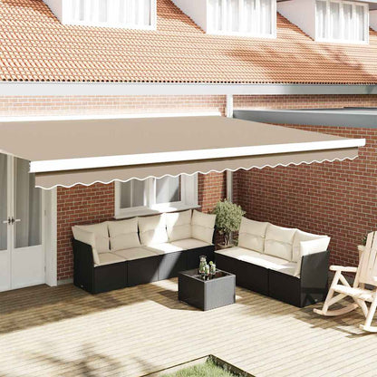 vidaXL Awning Valance Replacement Beige 480 x 20 cm Polyester
