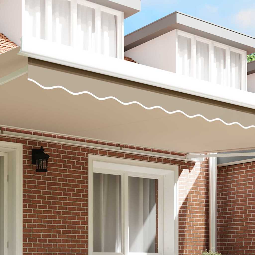 vidaXL Awning Valance Replacement Beige 480 x 20 cm Polyester