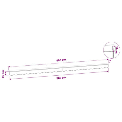 vidaXL Awning Valance Replacement for 6 m Beige Polyester