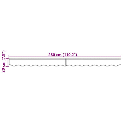 vidaXL Awning Valance Replacement White 3 m Polyester