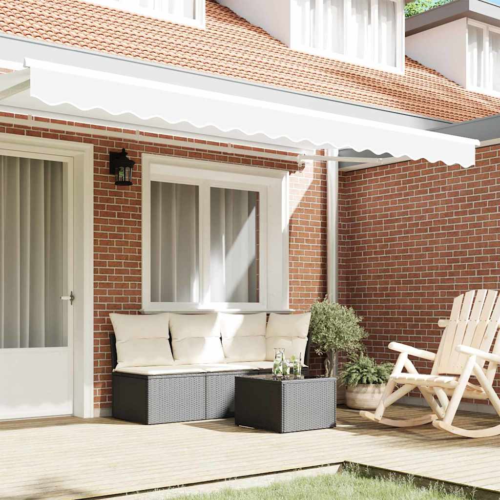 vidaXL Awning Valance Replacement White 4 m Polyester