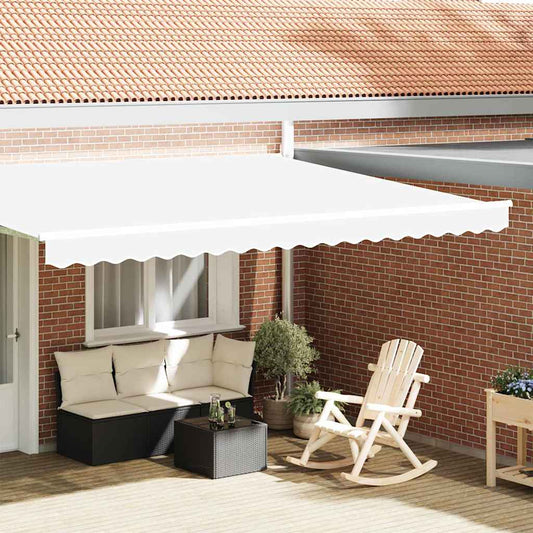vidaXL Awning Valance Replacement White 4.5 m Polyester