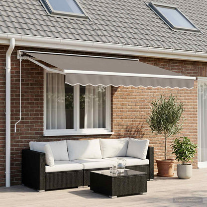 vidaXL Awning Valance Replacement for 2.5 m Light Grey Polyester