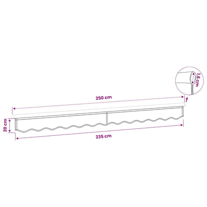 vidaXL Awning Valance Replacement for 2.5 m Light Grey Polyester