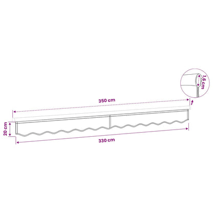 vidaXL Awning Valance Replacement for 3.5 m Light Grey Polyester