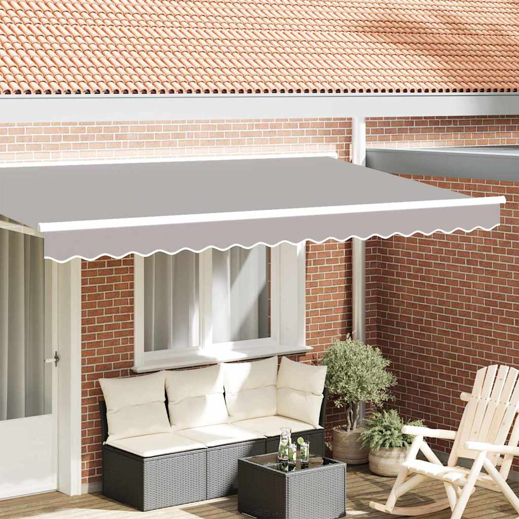 vidaXL Awning Valance Replacement Light Grey 4 m Polyester