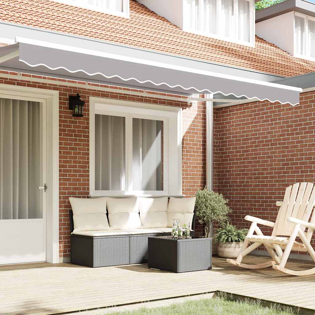 vidaXL Awning Valance Replacement Light Grey 4 m Polyester