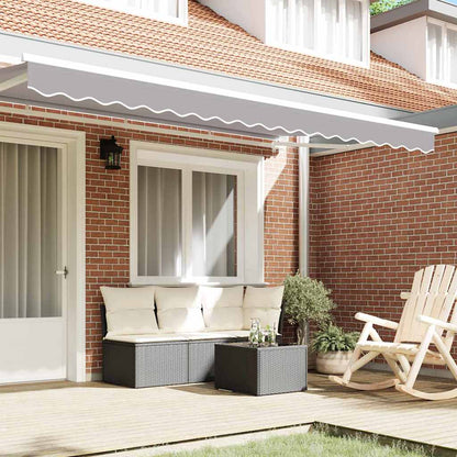 vidaXL Awning Valance Replacement Light Grey 4 m Polyester