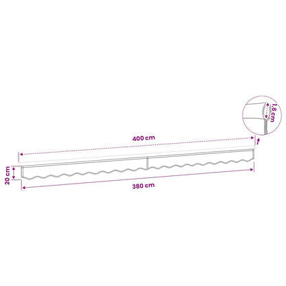 vidaXL Awning Valance Replacement for 4 m Light Grey Polyester
