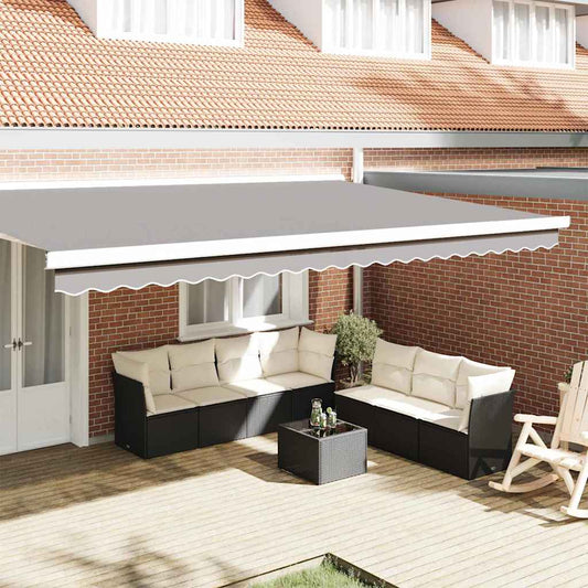 vidaXL Awning Valance Replacement Light Grey 480 x 20 cm Polyester