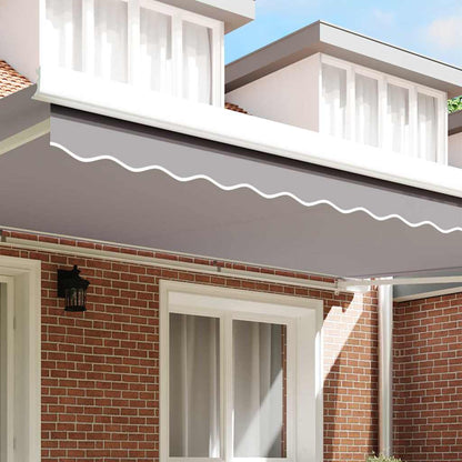 vidaXL Awning Valance Replacement Light Grey 480 x 20 cm Polyester