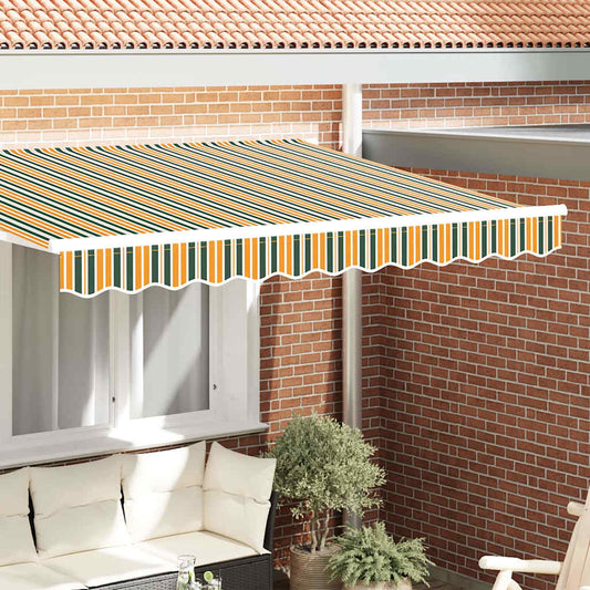 vidaXL Awning Valance Replacement Green and yellow 3 m Polyester