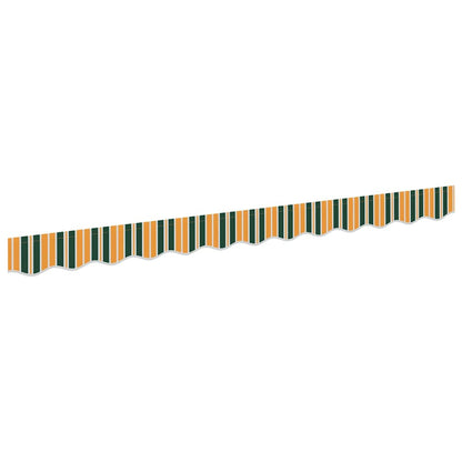 vidaXL Awning Valance Replacement Green and yellow 3.5 m Polyester